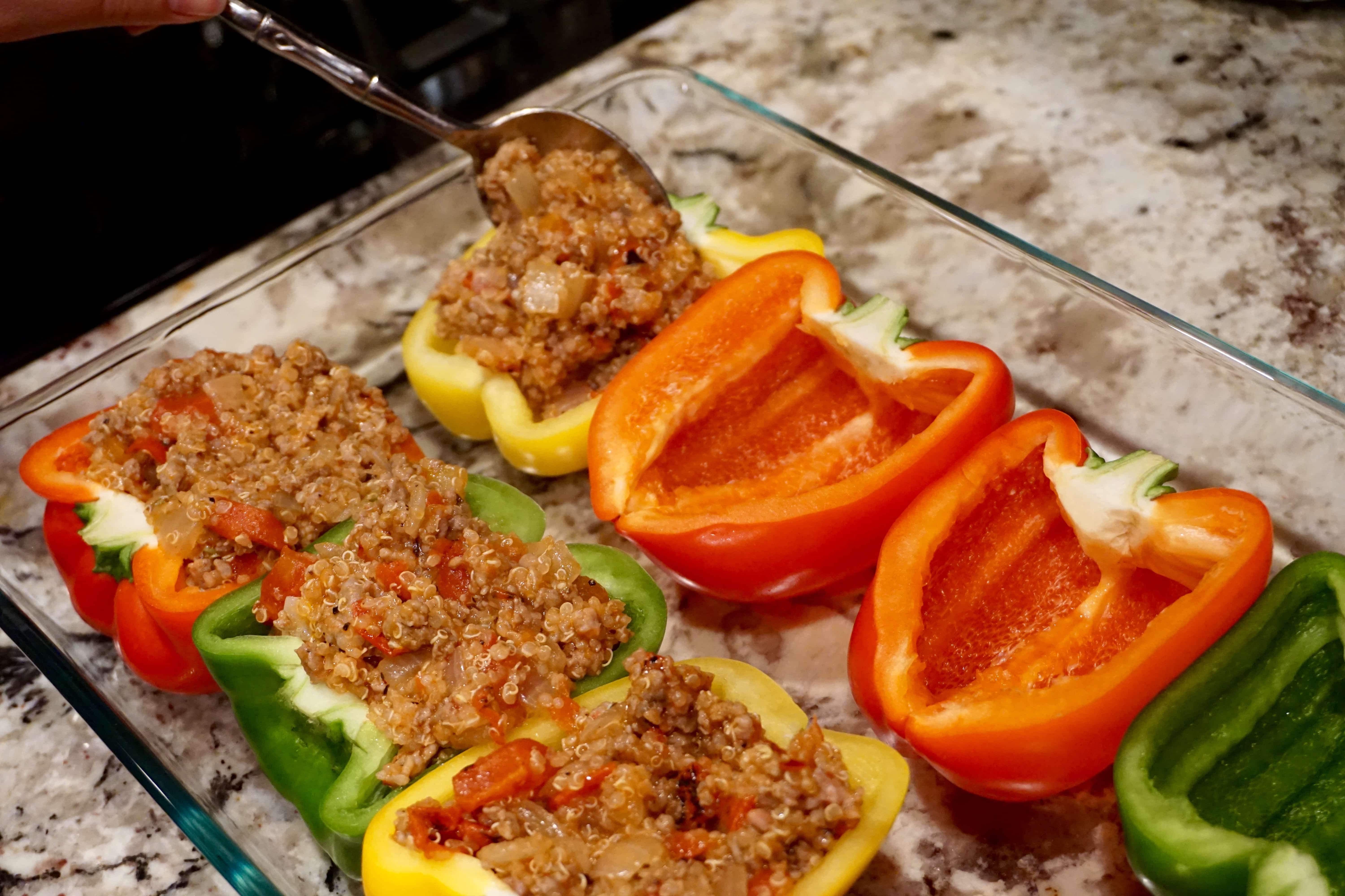 Sirloin and Sausage Stuffed Peppers | Yummy Noises